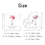 Personalizado Mariposa Nacimiento Flor Placa de acrílico con nombre Día de la Madre Cumpleaños Aniversario Regalo para ella