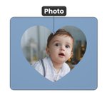 Gepersonaliseerd Hartvormig Foto Non-slip Muismat Kantoor Computer Accessoire Verjaardag Moederdag Cadeau voor Familie Vriend Collega