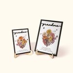 Personalized Birth Flower Bouquet Wooden Plaque Frame Sign with Kid's Name Home Decoration Mother's Day Birthday Gift for Mom Grandma