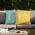 Personlig Födelseblomma Mamma Jag älskar dig Kasta kuddeöverdrag med namn Mors dag Födelsedagspresent för kvinnor