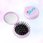 Mini coussin d'air portable Style Poupée Rose Peigne miroir avec nom Anniversaire Mariée Cadeau pour elle