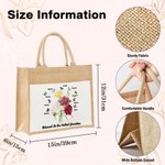 Bolsa de tela de yute personalizada con nombre Día de la Madre Cumpleaños Aniversario Regalo para ella