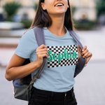 Personalisierte Schule Maskottchen 100 % Baumwolle Erwachsenen-T-Shirt und Kind T-shirt Sport Spiel Tag Schule Geist Geschenk für Kinder Mom Sportlieb