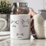 Mug personnalisé en céramique avec 1-6 noms d'animaux Cadeau d'anniversaire pour l'amoureux des animaux de compagnie