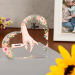Gepersonaliseerde Bloem 1-8 Hand-Holding Acrylplaat met Namen Moederdag Verjaardagscadeau voor Mama Oma