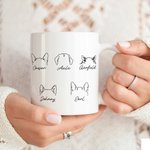 Mug personnalisé en céramique avec 1-6 noms d'animaux Cadeau d'anniversaire pour l'amoureux des animaux de compagnie