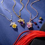 Collier de pierre de naissance personnalisé avec nom gravé Cadeau de fin d'études pour les diplômés de la classe 2025