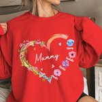 Sweat personnalisé avec 1-10 noms d'enfants Fête des mères Cadeau d'anniversaire pour Grand-mère Maman