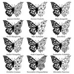 Boîte à Bijoux en Cuir Personnalisée avec Fleur de Naissance en Papillon Cadeau Anniversaire pour Femme