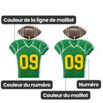 Boucles d'Oreille en Argile 3D Personnalisées avec Numéro de Maillot de Rugby Cadeau d'Anniversaire pour Fans de Rugby