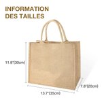 Sac Fourre-tout Personnalisé avec Fleur de Naissance en Papillon Sac en Toile de Jute Cadeau Anniversaire pour Femme