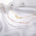 Minimalista personalizado 1 -3 nombre árabe Collar Día de la Madre Cumpleaños Regalo para las mujeres