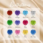 Personalized Minimalist Dainty Birth Flower Necklace with Birthstone Family Jewellery Birthday Gift for Women