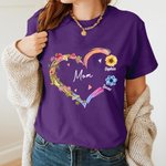 Sweat personnalisé avec 1-10 noms d'enfants Fête des mères Cadeau d'anniversaire pour Grand-mère Maman