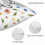 Personalizzato mano nella mano acquerello floreale copertina cuscino con nomi compleanno festa della mamma regalo per la madre nonna zia