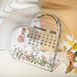 Calendario personalizzato Il giorno in cui sei diventata la mia mamma Targa in acrilico con foto Decorazione per la casa Festa della mamma Regalo di c