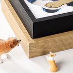 Personalizzato proprietario di un animale domestico che stringe la mano al cane con una cornice per la riunione dei sogni Decorazione da scrivania Regalo commemorativo di simpatia per l'amante degli a