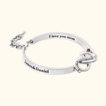 Bracciale Infinity Heart personalizzato con nome Anniversario Regalo per la festa della mamma per la nonna