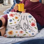 Personalizzato mano nella mano acquerello floreale copertina cuscino con nomi compleanno festa della mamma regalo per la madre nonna zia