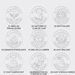 Tampon d'Enveloppe Personnalisé avec Texte et Nom Pince de Gaufrage à Thème Soleil Lune Chien Cadeau Anniversaire pour Amateur de Lecture