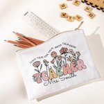 Trousse de maquillage personnalisée avec nom Cadeau d'appréciation pour professeur