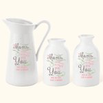 Gepersonaliseerde If Mom Were Flowers We Would Pink You Keramische bloemenvaas met tekst en naam Home Decor Moederdag Verjaardagscadeau voor vrouwen