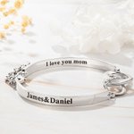 Bracciale Infinity Heart personalizzato con nome Anniversario Regalo per la festa della mamma per la nonna
