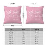 Personlig Födelseblomma Mamma Jag älskar dig Kasta kuddeöverdrag med namn Mors dag Födelsedagspresent för kvinnor