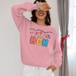 Sweatshirt fleur aquarelle personnalisé avec texte Fête des mères Cadeau d'anniversaire pour femme
