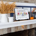 Décoration d'Ardoise Personnalisé avec Titre 1-2 Noms et Fleurs de Naissance Cadeau Anniversaire Fête pour Famille Maman Grand-mère