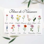 Bouquet de Fleurs Personnalisé avec 1-12 Noms Cadeau d'Anniversaire Fête des Mères pour Mère Grand-mère