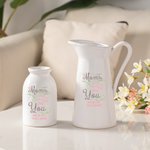 Gepersonaliseerde If Mom Were Flowers We Would Pink You Keramische bloemenvaas met tekst en naam Home Decor Moederdag Verjaardagscadeau voor vrouwen