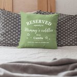 Personalized Mommy's Cuddles Cushion Throw Pillow Cover with Baby Name and Birth Date Mother's Day Gift for Women