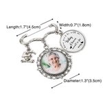 Gepersonaliseerde Antieke Graduation Cap Memorial Tassel Broche Pin met 1-6 foto Charms Grad Ceremony Sympathie Gift voor klasse van 2025 afgestudeerden