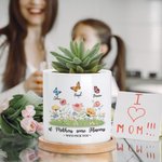 Vaso per piante in ceramica con nome personalizzato Grandma's Garden Butterfly Regali di inaugurazione per la nonna Mamma
