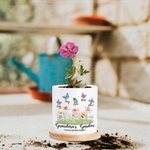Vaso per piante in ceramica con nome personalizzato Grandma's Garden Butterfly Regali di inaugurazione per la nonna Mamma