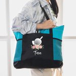 Sac en Toile Personnalisé avec Nom à Motif Balle de Golf Sac de Grande Capacité avec Fermeture Éclair Cadeau Sportif pour Amateur de Golf