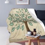 Personalized Our Roots Remain As One Family Tree Fleece Blanket with 2-20 Names Mother's Day Birthday Gift for Mom Grandma