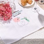 Personalized The Love Between Mother and Daughter Knows No Distance Map 100% Cotton Waffle Tea Towel Long Distance Mother's Day Gift for Family