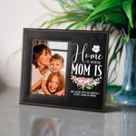 Henkilökohtainen koti on siellä, missä äiti on syntynyt kukka nahkainen valokuvakehys, jossa on taittuva jalusta ja ripustin Syntymäpäivä Äitienpäiväl