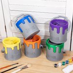 Personligt 3D-utskriftsmålningshink stil pennhållare födelsedag barndag present för målare barn