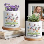 Vaso per piante in ceramica con nome personalizzato Grandma's Garden Butterfly Regali di inaugurazione per la nonna Mamma