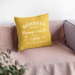 Personalized Mommy's Cuddles Cushion Throw Pillow Cover with Baby Name and Birth Date Mother's Day Gift for Women