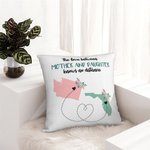 Personalized The Love Between Mother and Daughter Knows No Distance Map Throw Pillow Cover Long Distance Father's Day Mother's Day Gift for Family