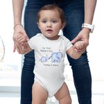 Personalized Our First Mother’s Day Elephant Baby Onesie and Mommy Matching T-Shirt with Names Gift for Baby New Mom