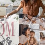 Personalisierte Best Mom Ever 5 Fotos Collage kuschelige weiche Decke mit Text Geburtstag Muttertag Geschenk für Mutter Großmutter