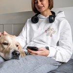 Sweat-shirt à capuche brodé avec le nom de l'animal de compagnie Cadeau pour l'amoureux de l'animal de compagnie