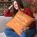 Personalized Mommy's Cuddles Cushion Throw Pillow Cover with Baby Name and Birth Date Mother's Day Gift for Women
