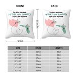 Personalized The Love Between Mother and Daughter Knows No Distance Map Throw Pillow Cover Long Distance Father's Day Mother's Day Gift for Family