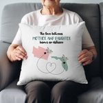 Personalized The Love Between Mother and Daughter Knows No Distance Map Throw Pillow Cover Long Distance Father's Day Mother's Day Gift for Family